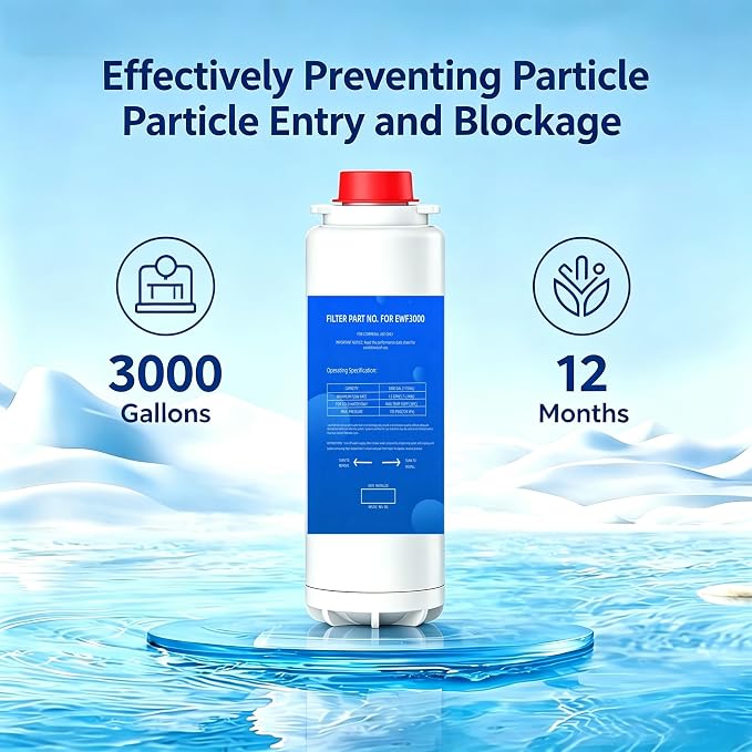 Replacement Filter Compatible with Elkay 51300C EWF3000, and Ezh20 Bottle Filling Station, 3000 Gallon Water Filter Replacement for ERF750, 51299C, 55898C (No Chip), 4 Pack