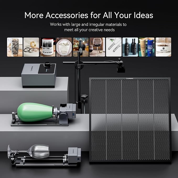 ATOMSTACK Swift 7W Laser Engraver, Swift 7W Laser Cutter, 0.06mm High Accuracy Laser Engraving Machine for Wood and Metal, Dark Acrylic, Glass, Leather Black