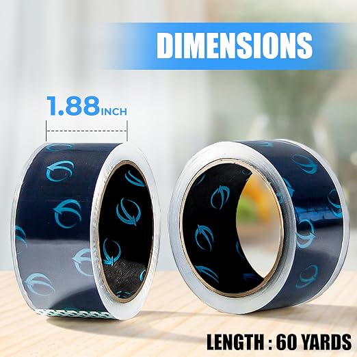 Clear Packing Tape, 24 Rolls Heavy Duty Packaging Tape for Shipping Packaging Moving Sealing, Thicker Clear Packing Tape, 1.88 Inches Wide, 60 Yards Per Roll, 1440 Total Yards