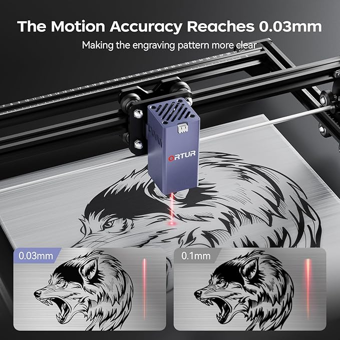 Ortur Laser Master 2 S2 Class 4 Laser Engraver with 1000mW 1064nm Infrared Laser Module for Engraving on Metal, Plastic, Acrylic - Ideal for Jewelry, Gift Making