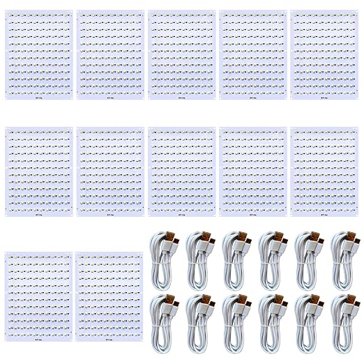 Upgrade 12PCS CMYK LED Backlight Board Kit FAZ007 for Bambu Lab Makerworld Accessories, 120 LED Beads, 3D Printer Light Box 5V Type-c Powered