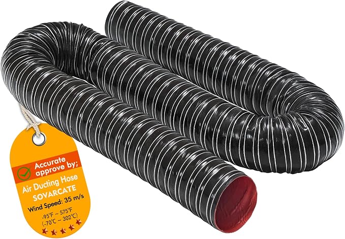 3 in Intake Hose Automotive Air Duct Hose Length 1 Meter (3.3 Feet) Double-layer Silicone Flexible Brake Cooling Ducting Induction vacuum hose for Air System (Black)