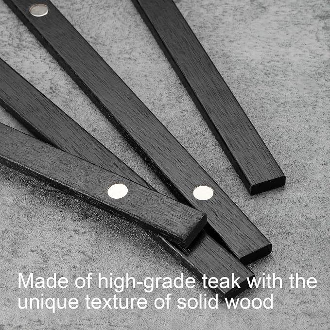 FALAMON Magnetic Poster Hanger Frame, 18x12 18x24 18x28 Teak Wood Magnet Poster Frame for Posters, Prints, Photos, Pictures, Maps, Scrolls, and Canvas Artwork(Black, 18")