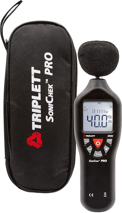 Triplett 3550 SoniChek PRO Professional Decibel Sound Level Meter with Certificate of Calibration to NIST