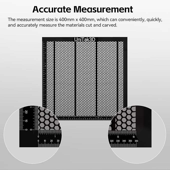 UniTak3D Honeycomb Laser Bed 440 x 440 mm Working Table for XTool D1/D1 Pro/S9/S10/S30 Pro/RAY5 Engraver Fast Heat Dissipation and Desktop Protection with Aluminium Plate(Working Area:15.75x15.75in)