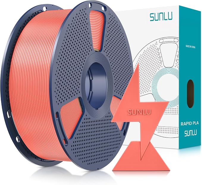 SUNLU High Speed PLA Filament 1.75mm, 1KG Coral Pink | 30mm/s - 600mm/s Print Range, High Speed 3D Printer Filament, Fast Printing, Neatly Wound, Dimensional Accuracy +/- 0.02mm