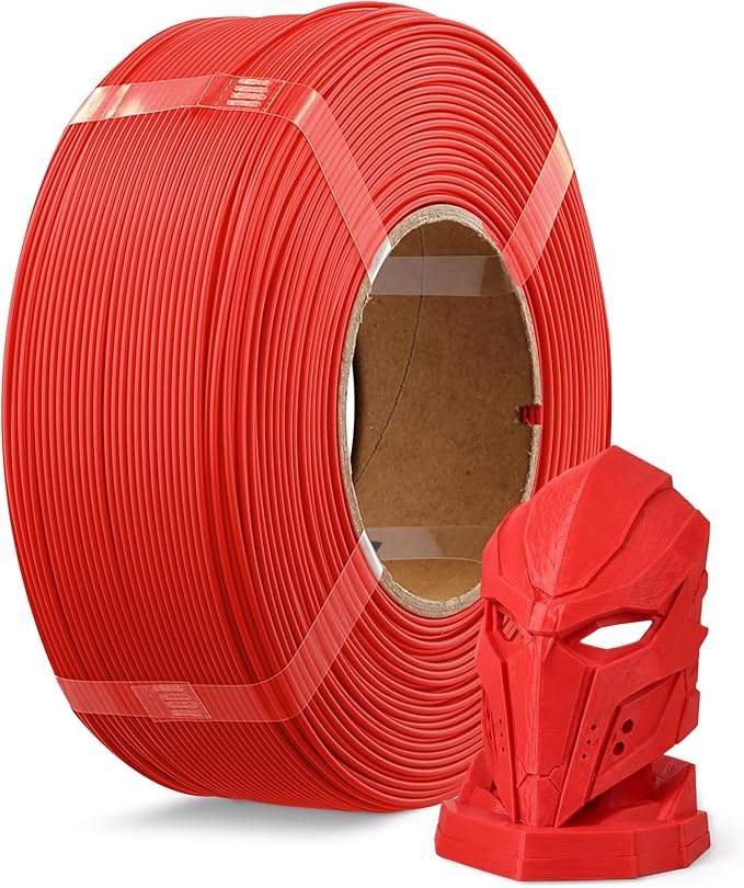 OVERTURE High Speed Refill PLA+ 3D Printer Filament 1.75mm, Upgraded Rapid PLA 2.0 with Enhanced Toughness & Stability, 1kg (2.2lb) Refilament for Bambu Lab (Red)