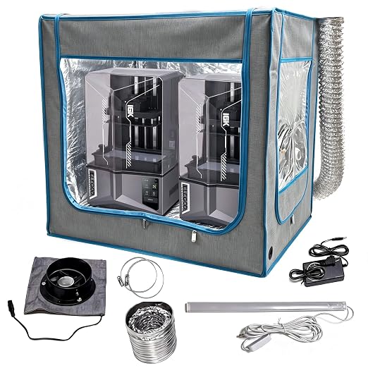 Large Tent 3D Printer Enclosure w/Vent & LED for Anycubic, Elegoo