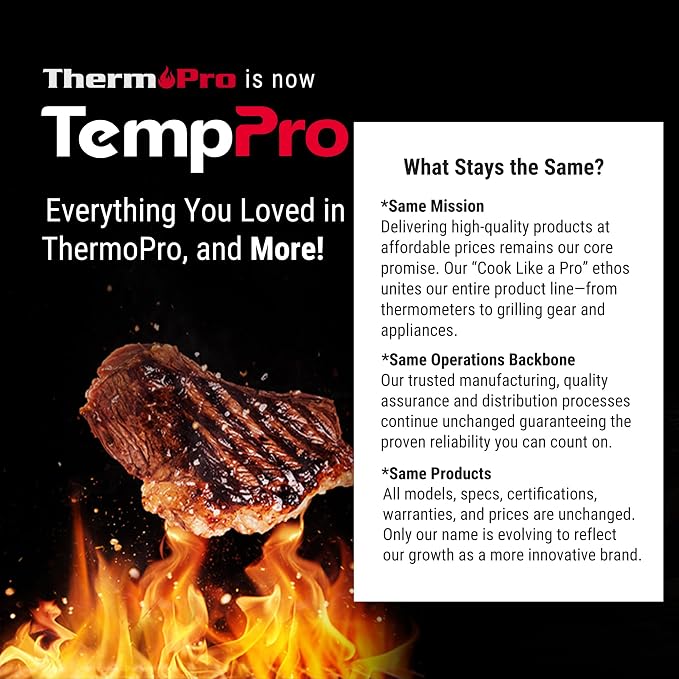 TempPro Temperature Gun, Infrared Thermometer Gun with Laser, Laser Thermometer Gun -58-1022 ℉, Meat Thermometer Digital with Super Long Probe, Food Thermometer for Cooking, Gift for Dad Him Husband