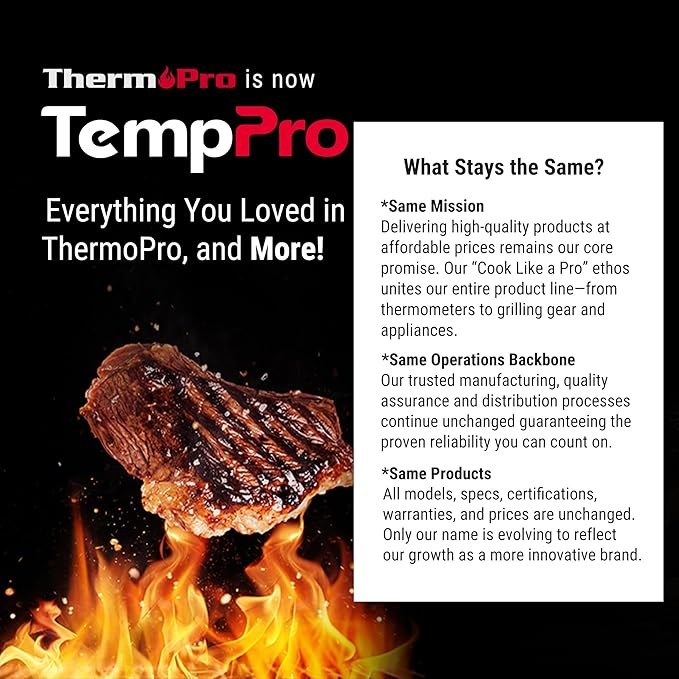 TempPro TP30 Infrared Thermometer Gun, Laser Thermometer for Cooking, Pizza Oven, Griddle, Engine, HVAC, Temperature Gun with Adjustable Emissivity & Max Measure -58°F ~1022°F, Gift for Dad Husband