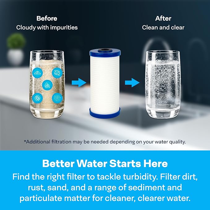 SpiroPure 10x4.5 5 Micron Sediment Water Filter Cartridge AP810 (Case of 8)