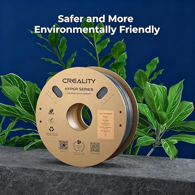 Creality ABS Filament 1.75mm 1KG, High-Speed 3D Printer ABS Filament Up to 350mm/s, High Impact Resistance, Odorless Non-Toxic and Without Stringing or Clogging, Fit Most FDM 3D Printers, White*4