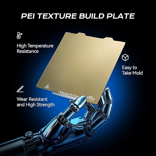 Chitu Systems 4 Pack Textured PEI Build Plates for Bambu Lab A1 Mini, Magnetic Spring Steel Sheets with Hook for PlateCycler C1M, 184x184mm High Adhesion Replacement