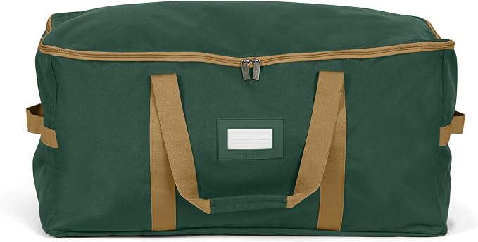 Covermates Keepsakes Treasurekeeper Storage Bag - Carrying Handles, ID Window - Holiday Storage, Green