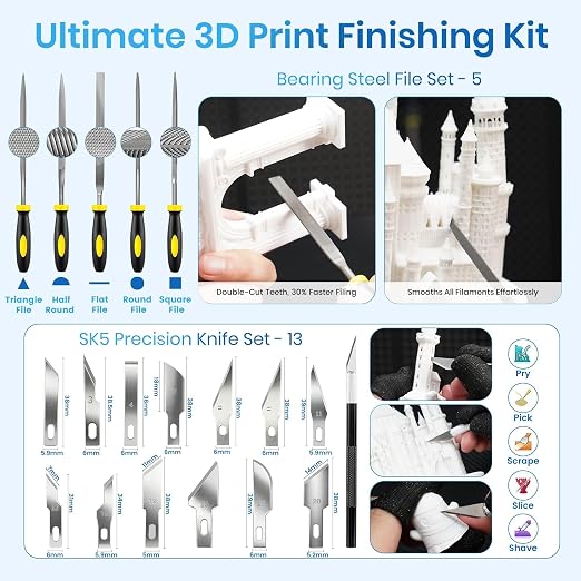 141Pcs 3D Printer Accessories with 4-Layer Slotted Case, Precision Workstation, Includes Digital Caliper, Cordless Rotary Tool, PTFE Nozzle Coating for Bambu Lab, Flashforge, Ender 3, Anycubic