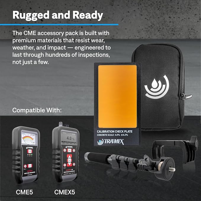 Tramex Accessory Pack for Performing In-Situ Relative Humidity Test in Concrete as Per ATSM F2170 | Reusable Hygro-i2 Probes, Interface Cable, Calibration Salt Check, ¾” Hole Liners & Tool Kit