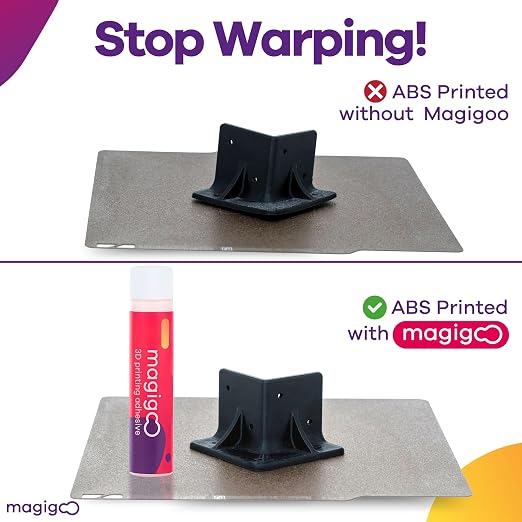 Magigoo, MO2018 3D Printer Adhesive Glue – Reduces Warping for ABS, PLA, PETG, HIPS, ASA, and TPU Filaments – Flex Plate, Glass, PEI, Buildtak, and Kapton Compatible - All-in-One Solution (120 mL)