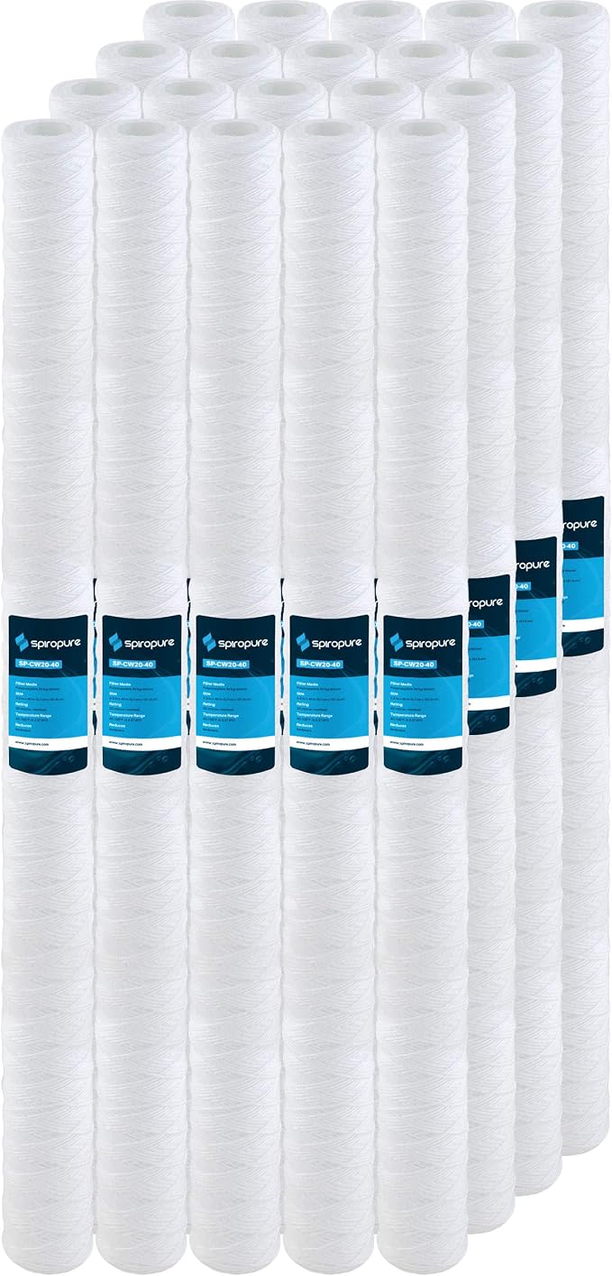 SpiroPure 40x2.5 20 Micron Sediment Water Filter Cartridge SWC-25-4020 (20)