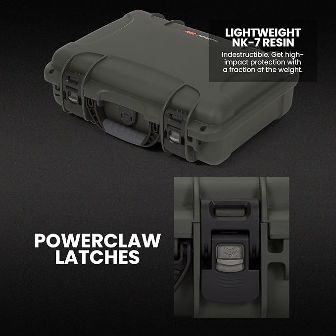 NANUK Hard Case with Custom Foam Insert for Glock, IP67 Waterproof & Crushproof, Rugged Construction for Ultimate Protection, Made in Canada