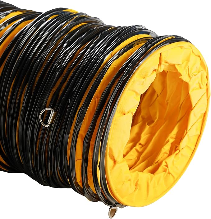 MOUNTO 25FT PVC Flexible Duct Hosing for Exhaust Fan (8inch)