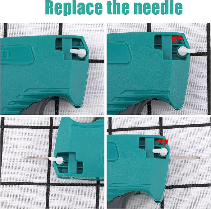 Honoson 3 Pieces Clothes Tagging Applicator Garment Tag Attacher Label Tagging Machine with 15 Pieces Steel Needles for Boutique Store Consignment Garage Yard Sale(Green)