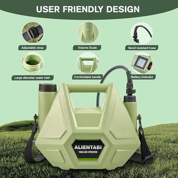 1GL Electric Battery Backpack Sprayer for Garden, Outdoor Weeding, Spraying, Cleaning