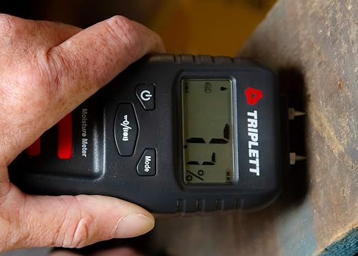 Triplett Pin/Pinless Non-Invasive Moisture Meter for Wood and Building Materials with Audible Indicator (MS150)