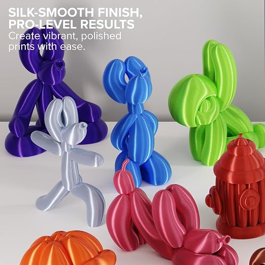 Polymaker Panchroma Silk PLA Filament 1.75mm for 3D Printing, 1kg, Silver | Neatly Wound, High-Gloss Finish PLA, Easy Print & Smooth Feeding, Compatible with Bambu Lab & Most 3D Printers