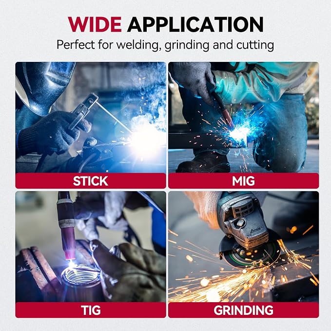 ARCCAPTAIN Auto Darkening Welding Helmet with Side View, 180° Panoramic View, 1/1/1/1 True Color Large Viewing Welding Hood with 4 Arc Sensor Solar Powered, Wide Shade 4/5-9/9-13, Woodcarving