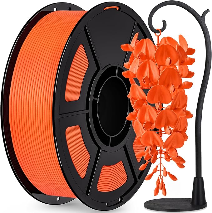 IEMAI Matte PETG Filament 1.75mm Orange 1kg, Smooth Matte Finish 3D Printer Filament with Minimal Layer Lines & Low Warping, +/-0.02mm Dimensional Accuracy