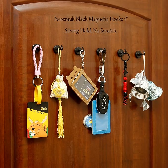 Neosmuk Magnetic Hooks, Cruise Ship Essentials, 26#,Black