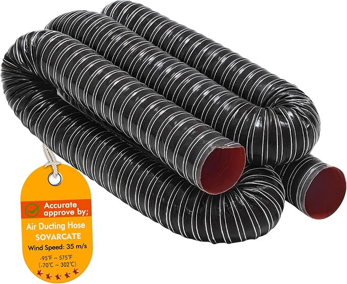 3 1/2 in Intake Hose Automotive Air Duct Hose Length 4 Meter (13.3 Feet) Double-layer Silicone Flexible Brake Cooling Ducting Induction vacuum hose for Air System (Black)