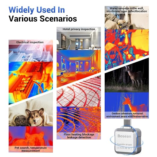 Thermal Imaging Camera for Android Smartphones, 160 x 120 IR High Resolution, Portable Thermal Imager with Type-C Port, Infrared Test Report, -4°F~1022°F Temperature Range
