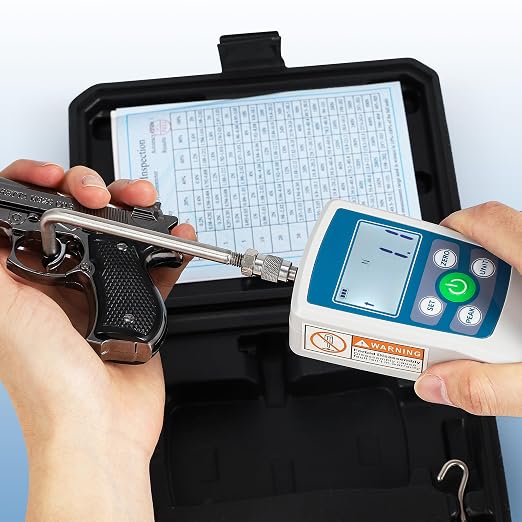 BAOSHISHAN Digital Force Gauge 500N Trigger Push Pull Scale | Multi-Unit Conversion (N/lb/kg/oz), Backlit LCD Display, Auto Power-Off, Storage Case, School Lab Teaching Tool