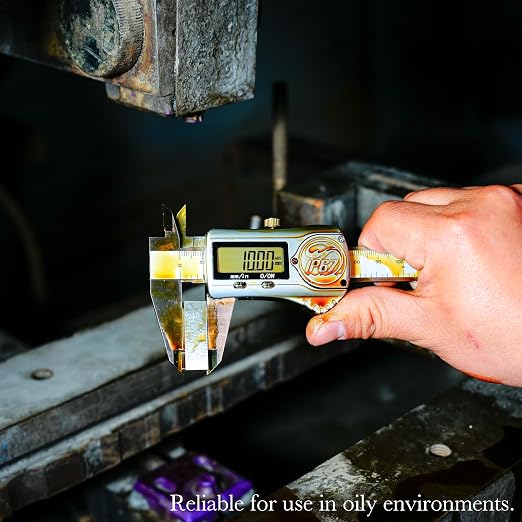 IP67 Waterproof Electronic Vernier Digital Caliper Measuring Tool Stainless Steel, Absolute Origin, 0-6 inch/150mm, Large LCD Screen, Extreme Accuracy