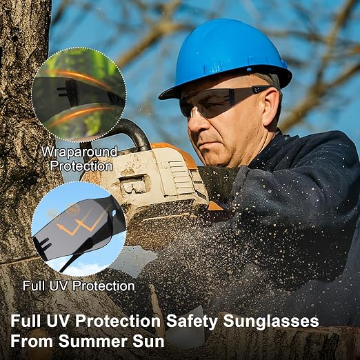 ANSI Z87.1 Safety Glasses Men Women 120 pack(60pack clear safety glasses+60pack safety sunglasses) Scratch & Impact Resistant eye protection glasses for Construction, Outdoor Sports & Work