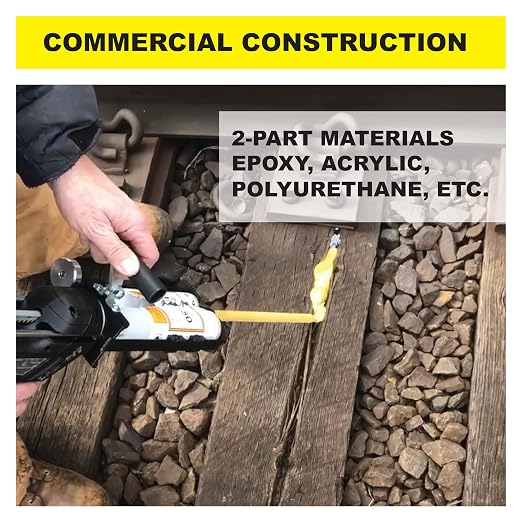 Albion Engineering E18T600 600 Series Cordless Multi-Component Cartridge Epoxy Adhesive Gun, 18V, 1:1 Ratio (300 x 300 ml) & 2:1 Ratio (300 x 150 ml)