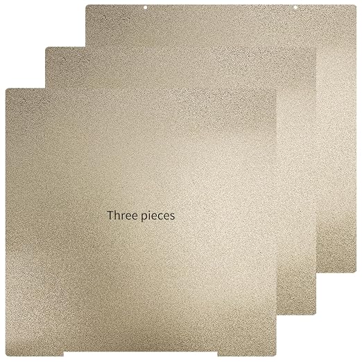 3-Pack Upgraded PEI Build Plate for Prusa Core One Double Sided Textured PEI Powder-Coated Print Bed for Prusa i3 MK3S MK4,MK2 MK52 MK3 MK3S MK4S MK3S+ MK2.5S 3D Printer 254x241mm