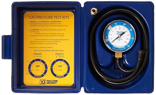 Yellow Jacket Yellow Jacket 78060 Complete Test Kit, 0-35" W.C