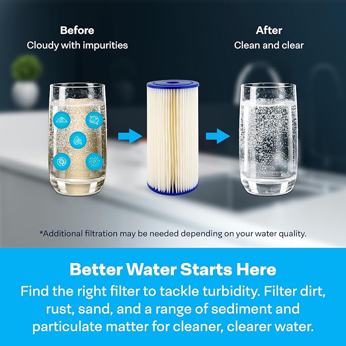 SpiroPure 10x4.5 30 Micron Sediment Water Filter SPC-45-1030 R30-BB, 8 Pack