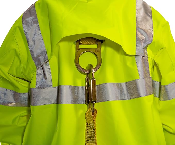 Tingley Standard Icon High Visibility Jacket With Attached Hood, Fluorescent Yellow-green/Black, 4X-Large