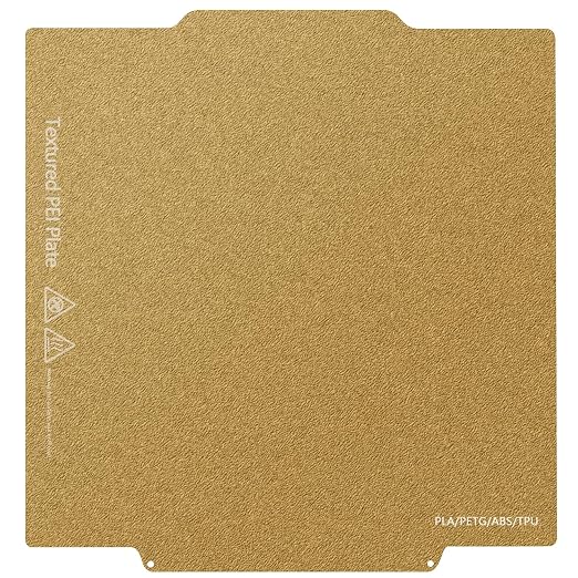Creator 5 Double Sided Textured Build Plate for Flashforge 3D Printer Gold | Dual PEI Sheet, Spring Steel Flexible Platform, Glue-Free Printing Heated Bed, Strong Adhesion, Resists Warping Print Plate