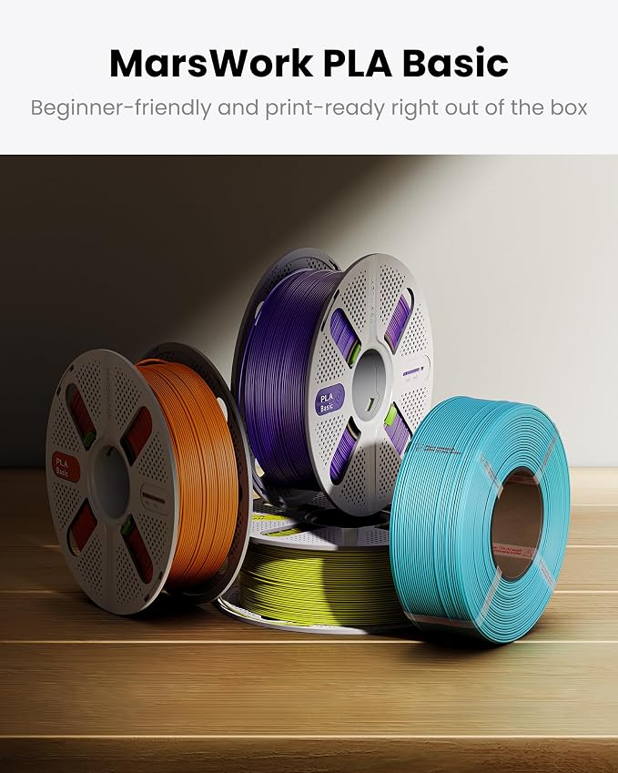 PLA Basic, Pre-Dried Refill Filament 1kg (2.2lbs) for Reusable Spools, 1.75mm Spool-Less 3D Printing Filament, Compatible with Bambu Lab 3D Printers – Yellow
