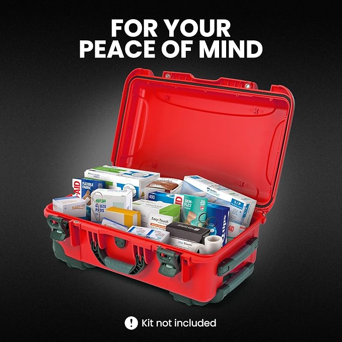 NANUK 935 Wheeled Waterproof First Aid Box Empty – Durable, Medical First Aid Organizer Case, IP67-Rated, Dustproof, Impact-Resistant, and Floats (20.5” x 11.3” x 7.5”) – Red | Empty Wheeled First Aid Case, Interior 20.5×11.3×7.5 in, Nk-7 Impact-Resist...