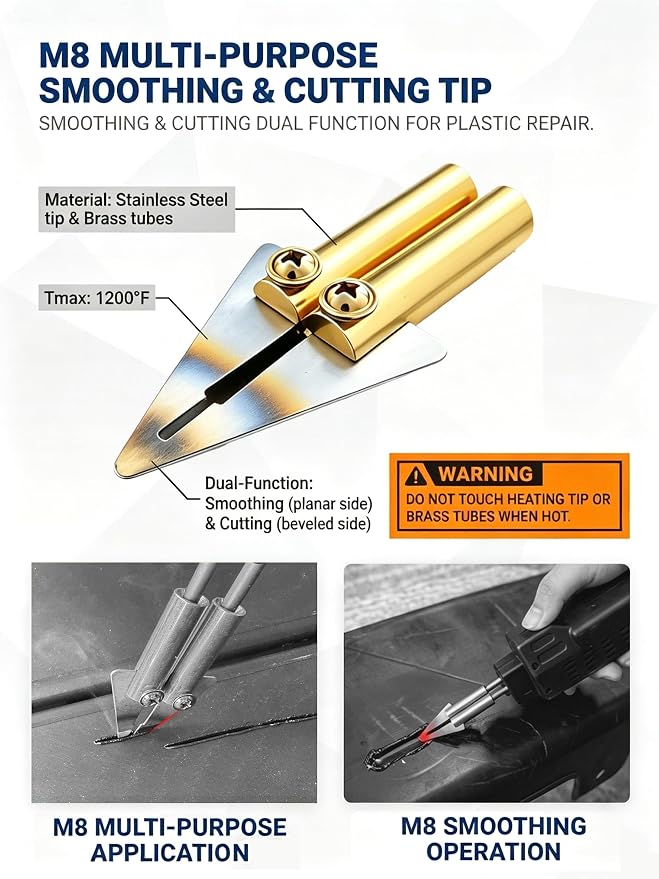 Upgraded 250W Plastic Welder, 3-in-1 Plastic Welder Kit Hot Stapler Repair Tool with Thermal Cutting,Staple Welding & Smoothing,Heat-Resistant Nylon Shell,1200 Staples & 120 Welding Rods Included