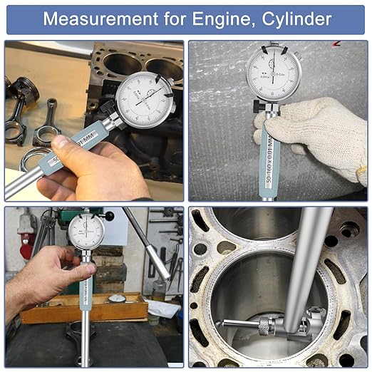 HDLNKAK Dial Indicator Bore Gauges 2“-6”/0.001", Extender Internal Diameter Gauge, Cylinder Bore Gauge Measurement, Bore Measurement Instrument Ensuring Precision for Machinists.