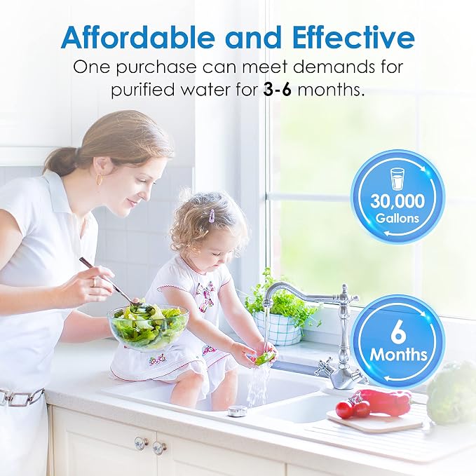 Waterdrop FXHSC Whole House Water Filter, Replacement for American Plumber, W10-PR, Culligan® R50-BBSA, GE ®FXHSC, GXWH40L, GXWH35F, 5 Micron, 10" x 4.5", High Flow Sediment Filters, Pack of 3