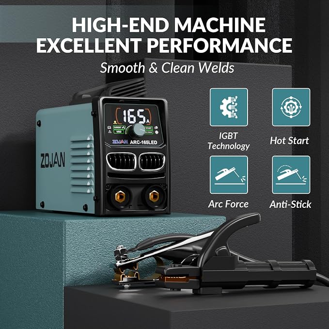 Arc Stick Welder 165A,Portable Welding Machine 110V,IGBT Inverter Welder Machine With Hot Start,Arc Force,Anti-Stick,Hobby DIY Projects Home Use