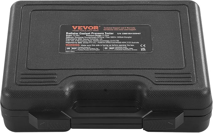 VEVOR Automotive Cooling System Radiator Pressure Tester Kit, 14 pcs Radiator Pressure Tester Kit with Manual Pump and Color-Coded Steel Test Cap Adapters, for Cars Motorcycles Trucks Cooling System