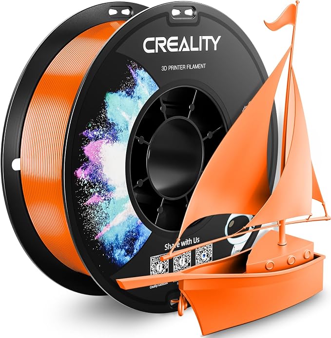 CREALITY PETG Filament 1.75mm 3D Printer Filament, 1kg (2.2lb) Neatly Wound Spool, Dimensional Accuracy ±0.03mm, 2026 Latest Batch, Fit for Ender, Bambu Lab, Anycubic,ELEGOO FDM Printers, Orange